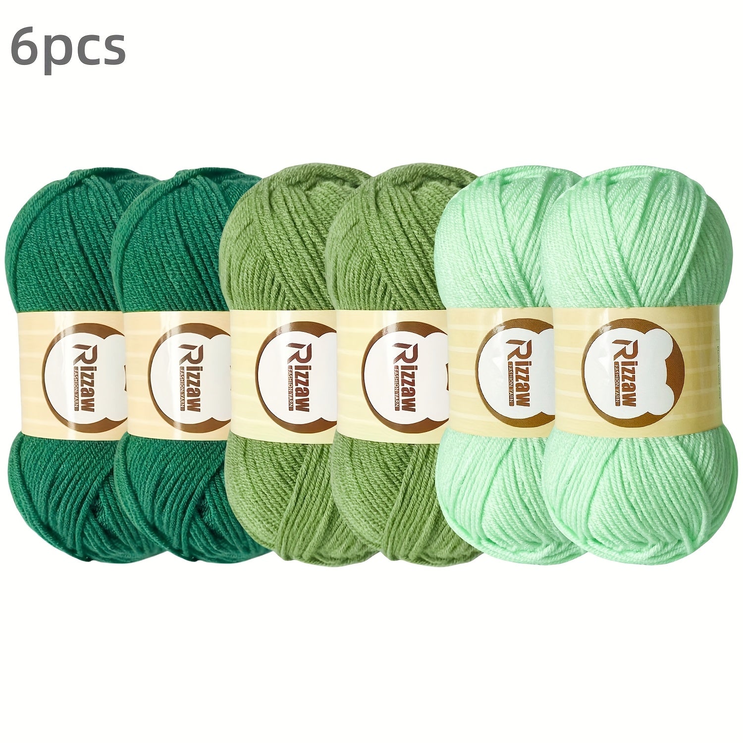 Six Soft Acrylic Yarn Bundles for Crochet and Knitting Valentine's Day Gifts