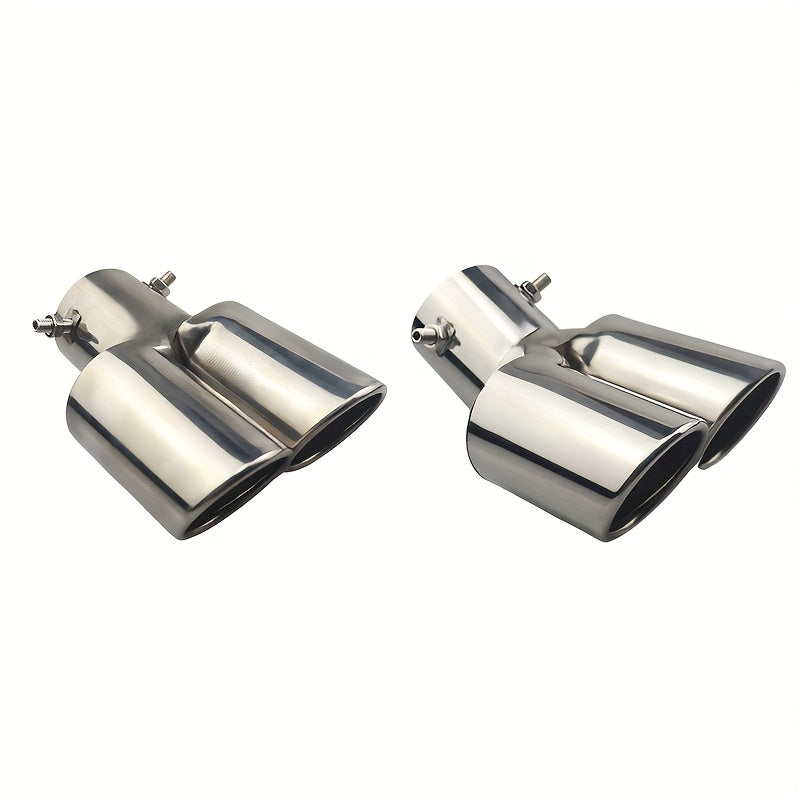 Automobile Dual Outlet Exhaust Pipe Stainless Steel Dual Tube Tail Pipe