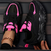 Women Casual Dad Shoes Versatile High Aesthetic Comfort Black