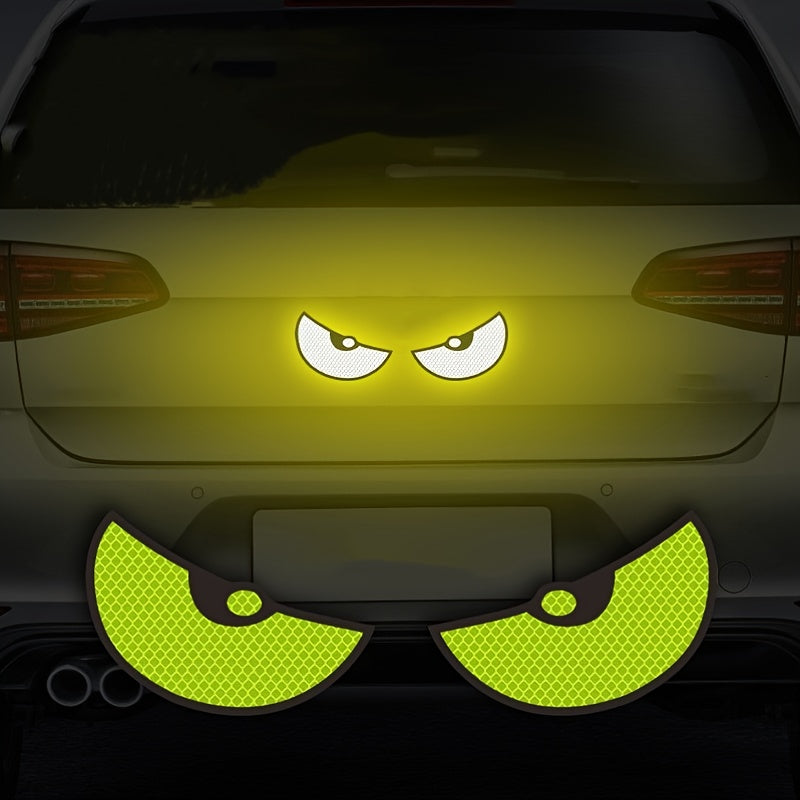Vehicle Reflective Car Stickers 2pcs Set Safety Visibility Demon Eye