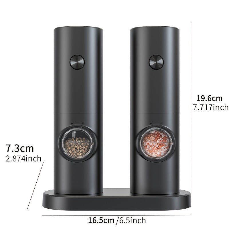 Electric Pepper Grinder with Storage Base, Adjustable Coarse Grind, Durable Plastic