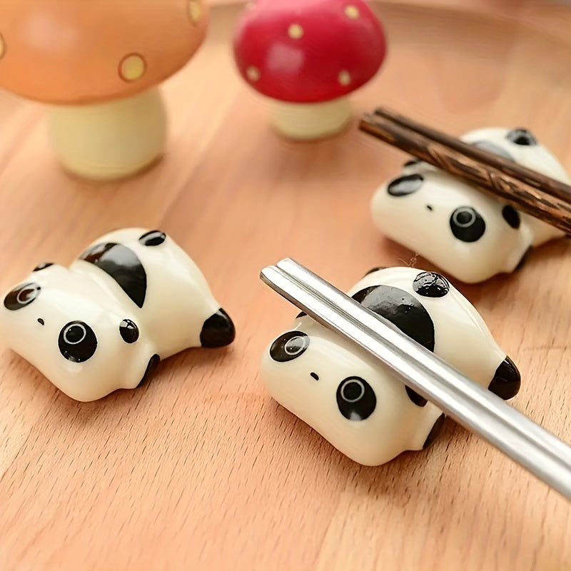 Ceramic Panda Chopstick Holders and Pen Holders Creative Cartoon Decor 3.28cm