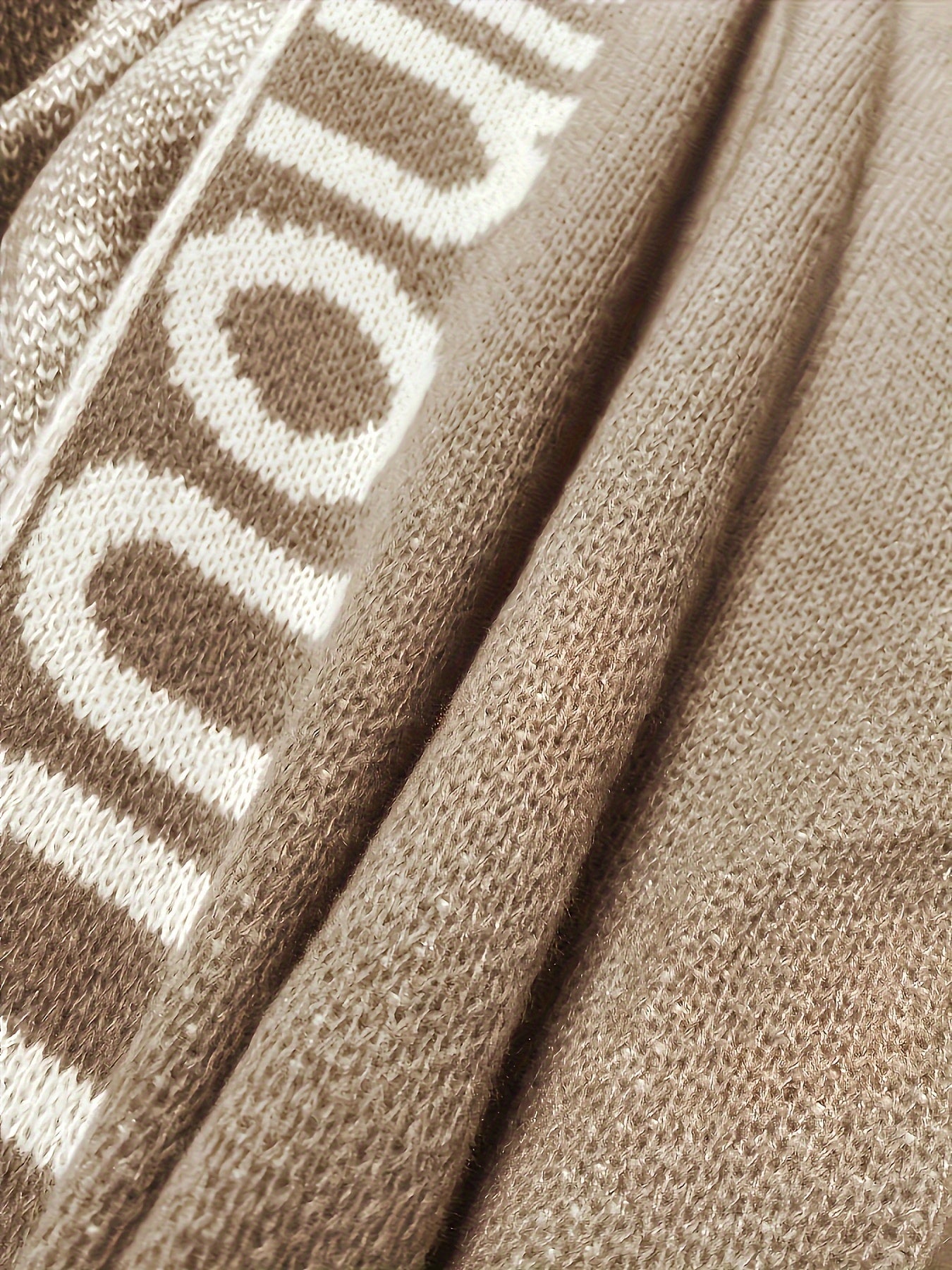 Plus Size Women's Red Open Front Cozy Cardigan with MOM Lettering