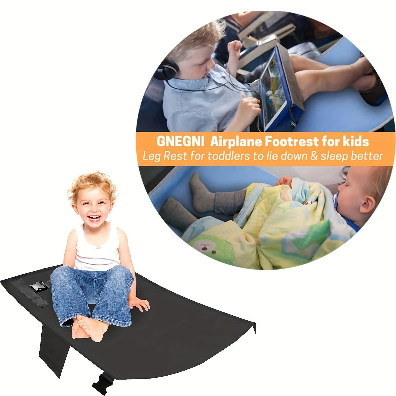 Seat Cushion for Kids and Adults Polyester Black Grey 0+