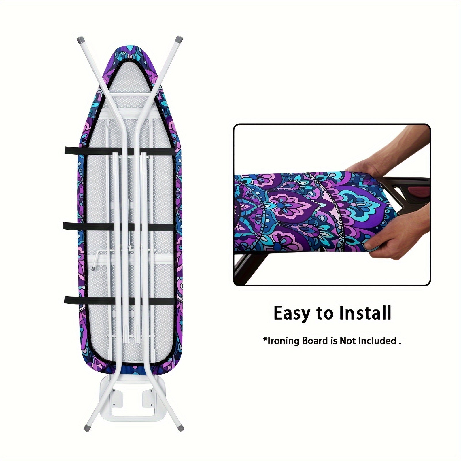 Mandala Pattern Boho Ironing Board Cover High-Temperature Resistant Dustproof