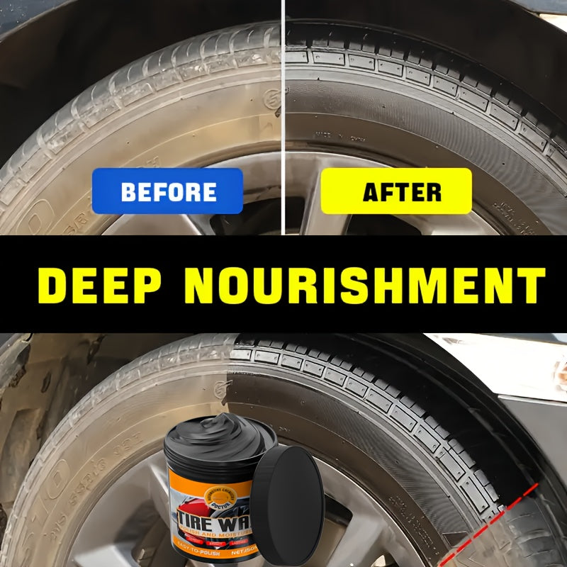 150g Automotive Interior Polishing Paste Car Care Kit with Tire Gloss Wax and Plastic Leather Repair