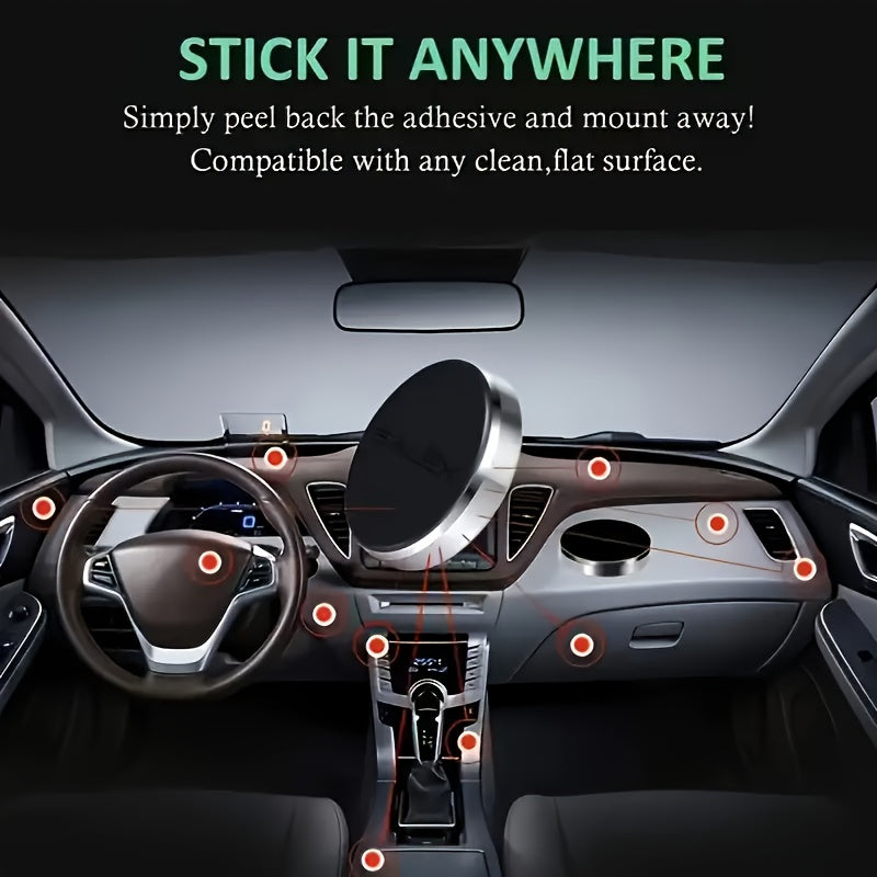 Universal Magnetic Phone Holder for Car, Strong Suction, Durable Bracket
