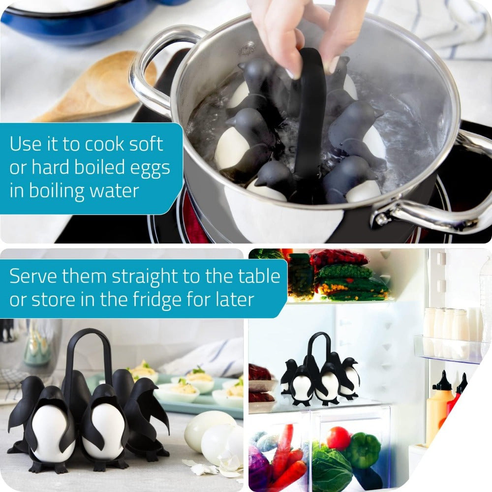 Penguin Egg Rack Holds 6 Eggs for Cooking and Storage Kitchen Accessory