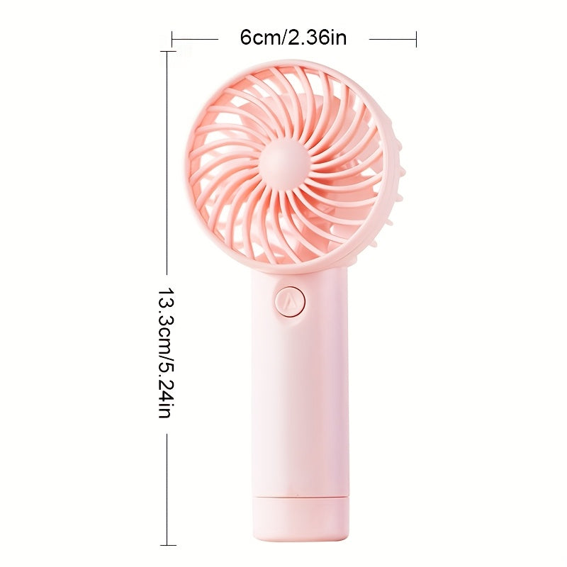 Mini Portable Fan Rechargeable USB Handheld Quiet Safe for Outdoor Office Travel