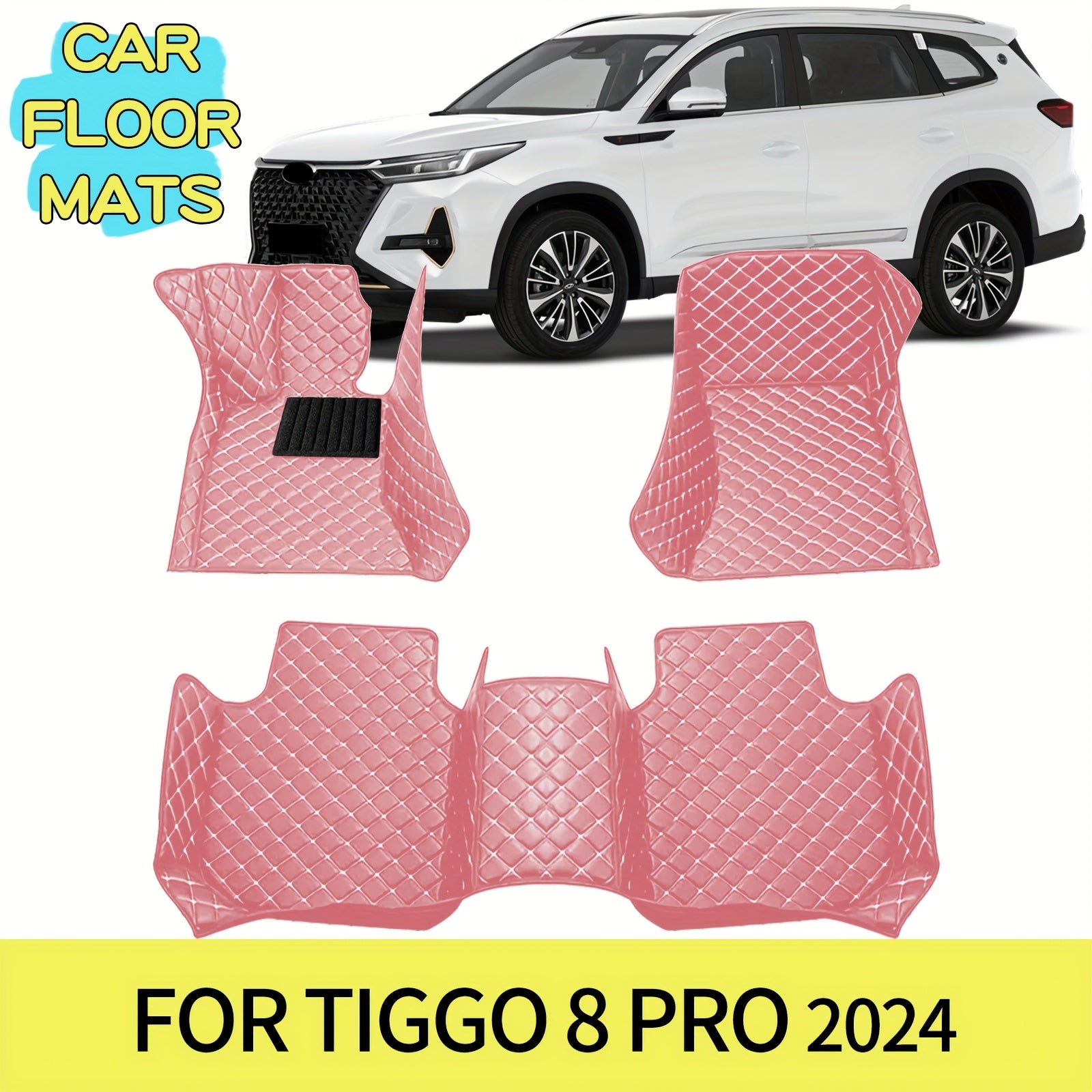 Luxury PUPU PU Leather Car Floor Mats Set for Left-Hand Drive SUVs