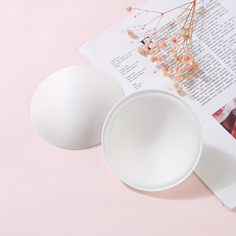 Women's Bra Insert Pads Solid Color Woven Nylon Invisible Enhancing Chest