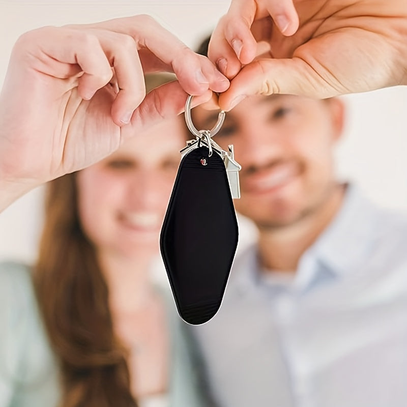 Pack of 30 Plastic Keychain Blanks for DIY Projects Heat Transfer Compatible