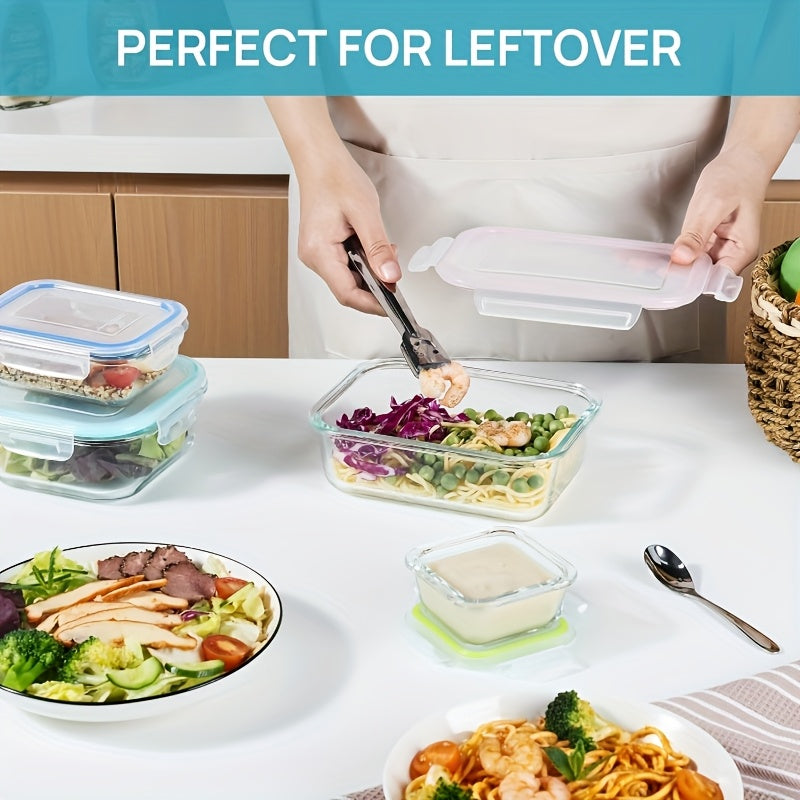 Glass Food Storage Containers with Lids 8-Piece BPA-Free Microwave Oven Freezer Dishwasher Safe