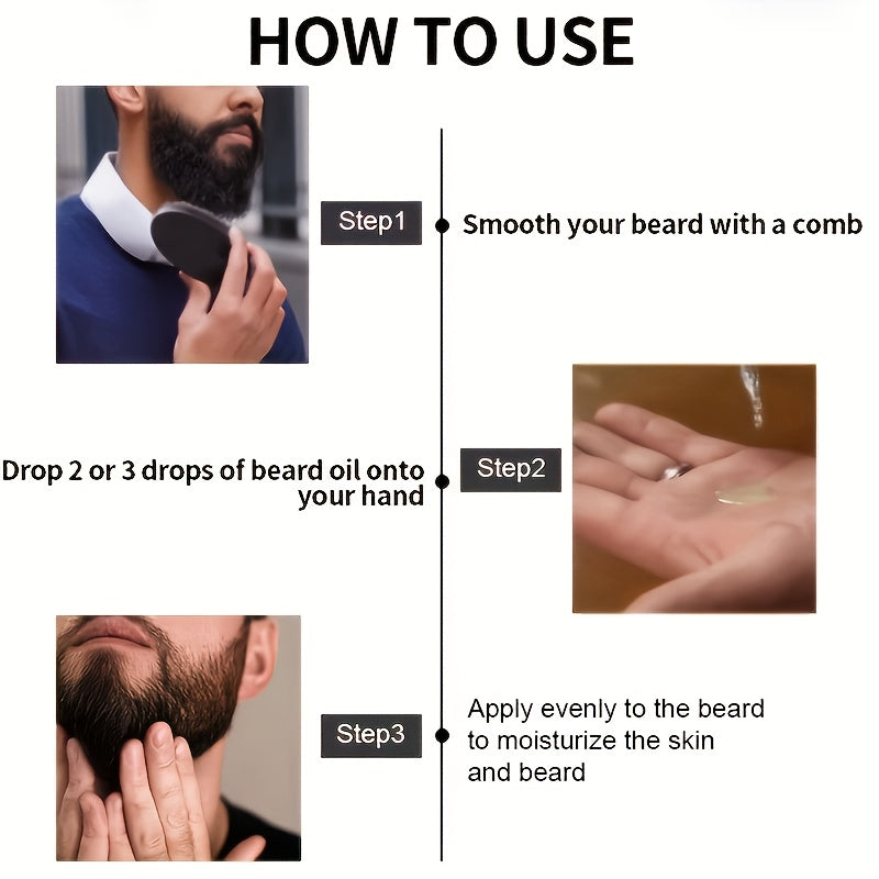 Sandalwood Beard Oil with Glycerin for Moisturizing and Softening Facial Hair