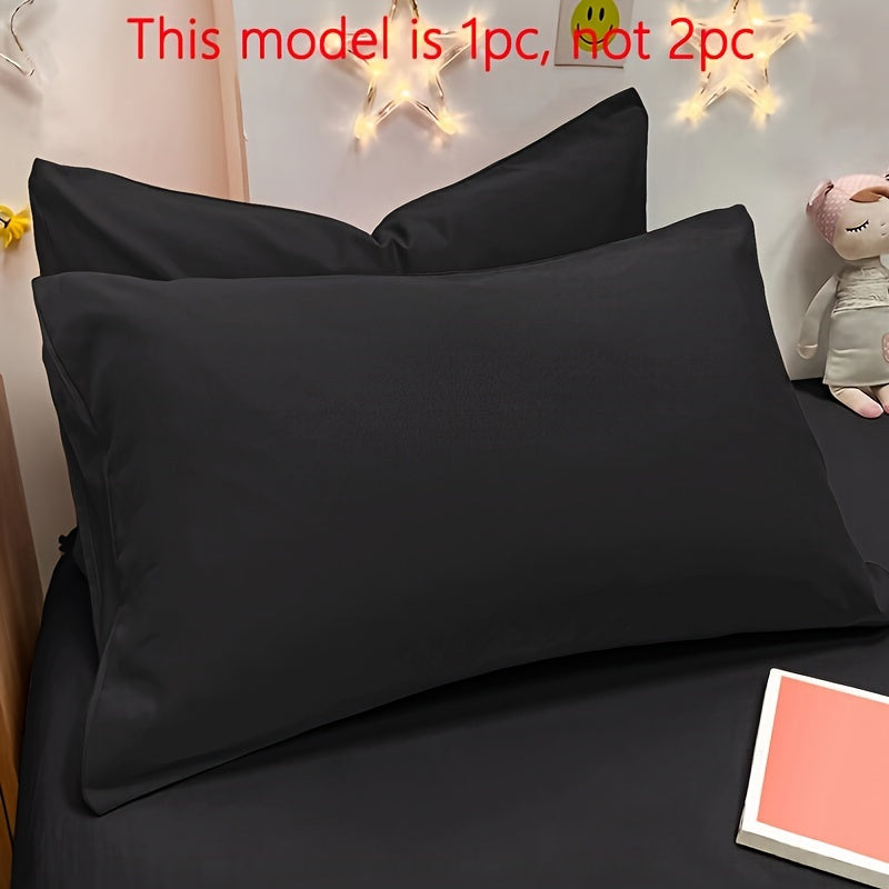 Black Pillow Cover Set Soft Breathable Envelope Closure for Sofa Bed Decor