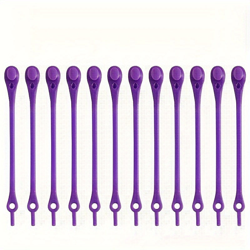 Kids Adults Colorful Silicone Elastic No-Tie Shoelaces for Sneakers