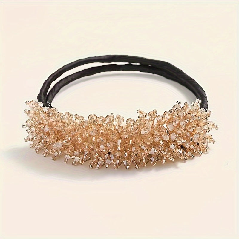 Elastic Crystal Hair Tie for Women Sparkling Rhinestone Decorative Hair Loop Stylish Hair Accessory