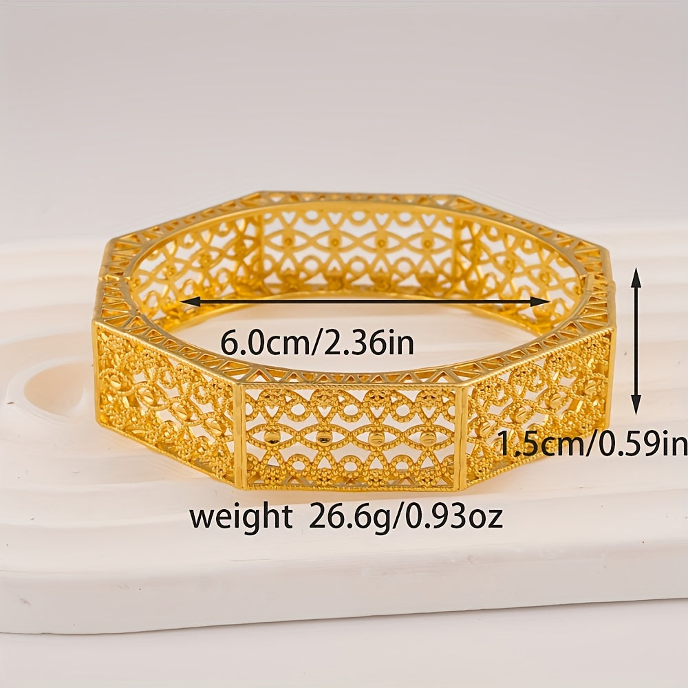 Women's Gold Hollow Open Bracelet for Gifting and Fashion