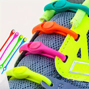 Unisex Silicone No-Tie Shoe Laces Vibrant Neon Colors 36 Pairs