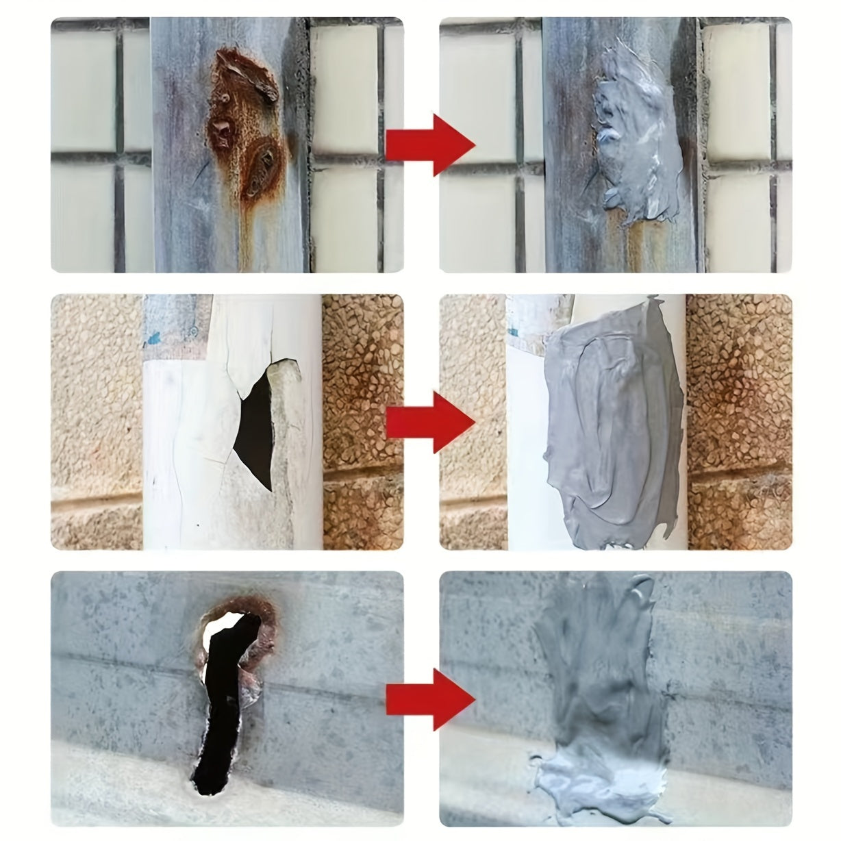 Metal Repair Paste Set, 100g Heat-Resistant Cold Welding for Metals Plastics Woods