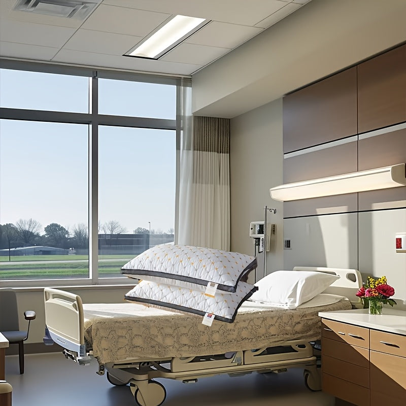 Embroidered 3D Washable Pillows for Neck Support Side Sleepers Set of 2