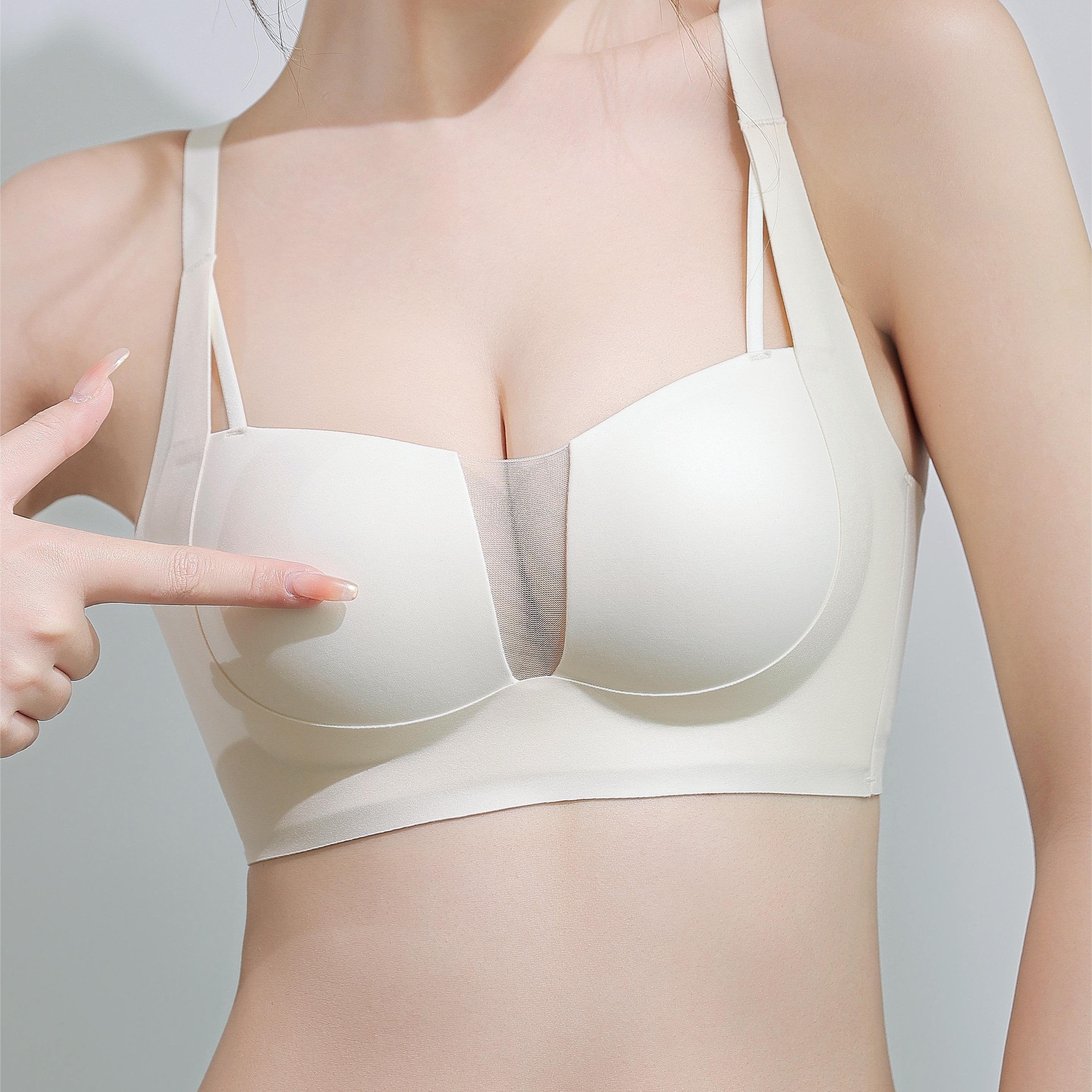 Wireless Push-Up Bra with Mesh Detail High Support Natural Look