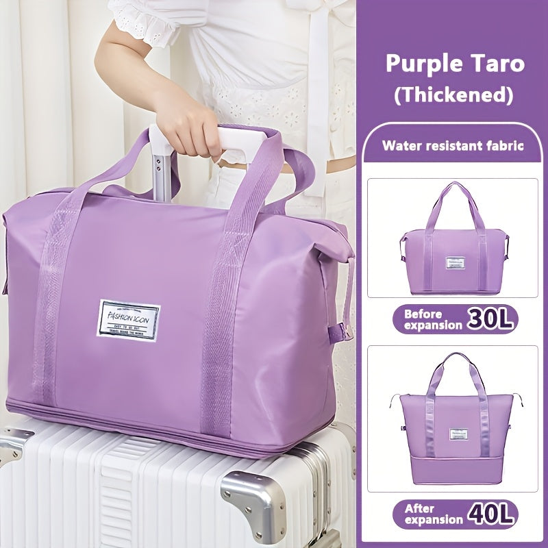 Women's Polyester Duffel Bag Set with Toiletry Bag Shoe Compartment Wet Pocket and Multiple Compartments