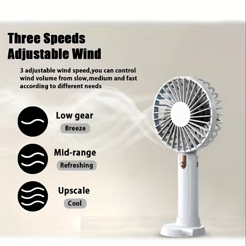 Handheld Desktop Fan High Power Silent Portable Fan for Travel and Home