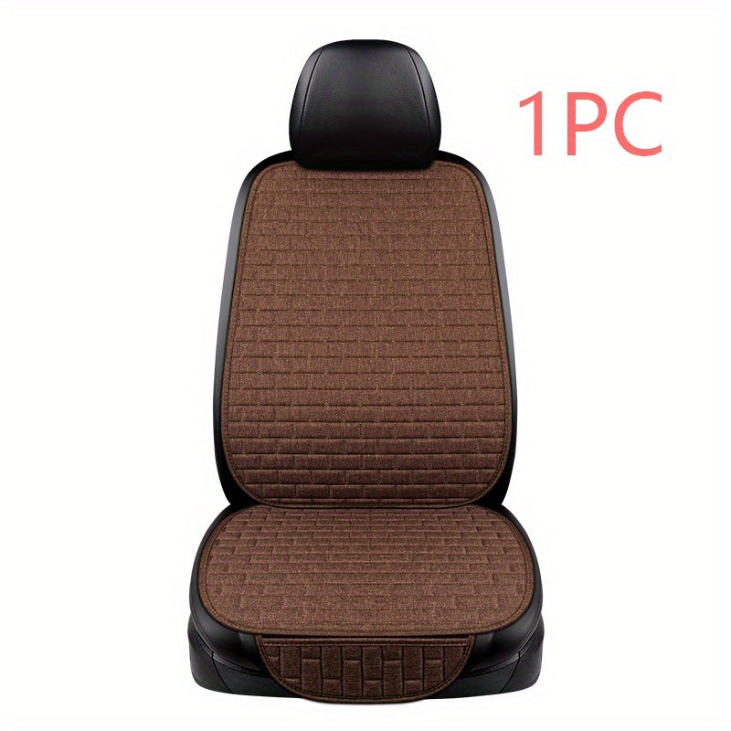 Universal Car Seat Cover Front Set Linen Fabric Protector Cushion
