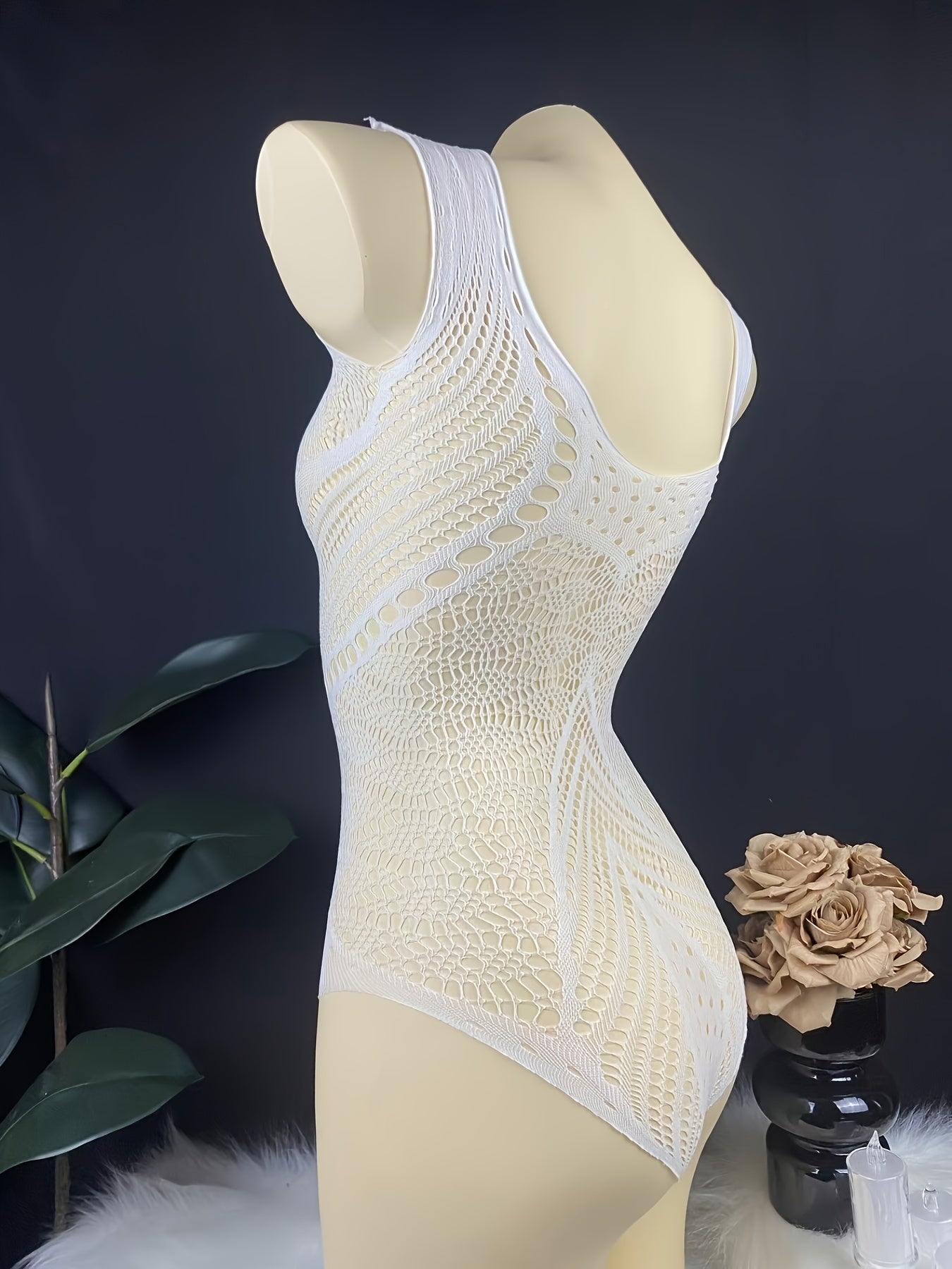 Women’s Floral Embroidered Mesh Crop Top Sexy Sheer Lingerie