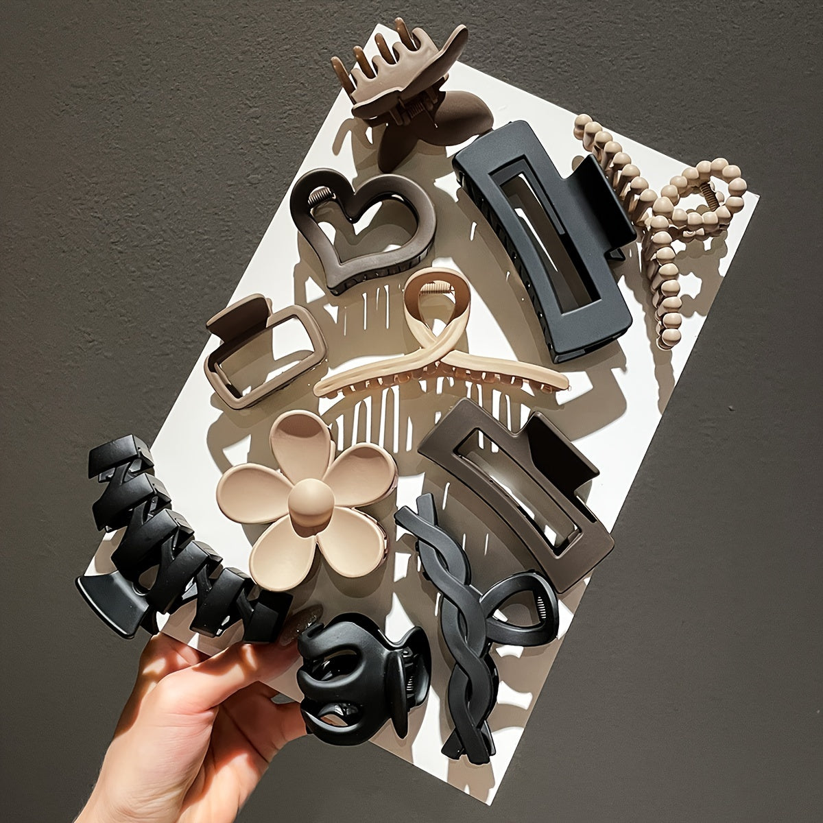 Women's Hair Claw Set 10/11pcs Versatile Bun Hair Clips for Stylish Updos