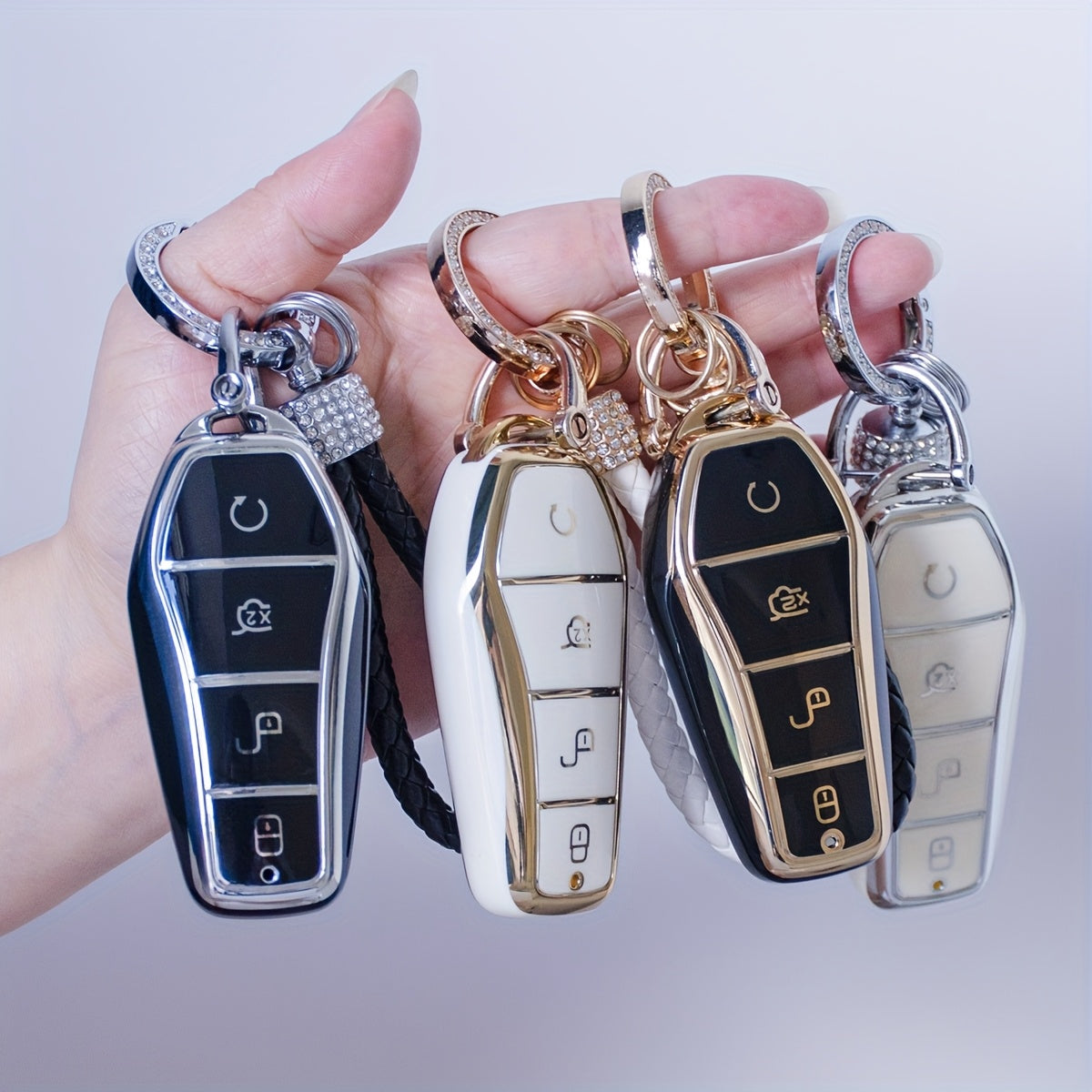 TPU Key Fob Cover for EV Car Key Protector for Song Plus, Atto 3, Han EV