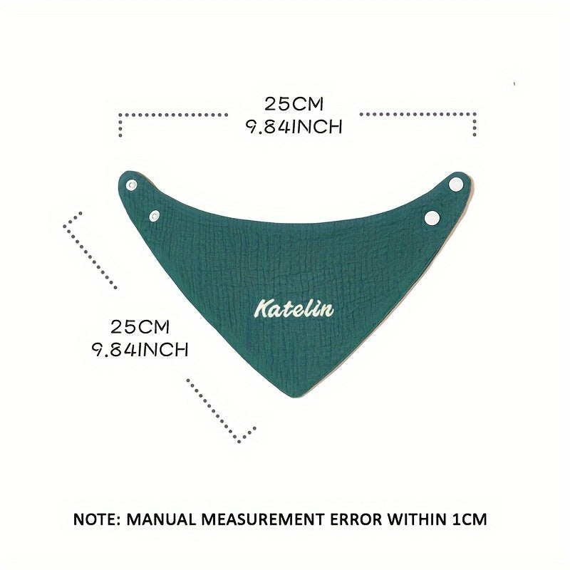 Set of 4 Kids Gauze Triangle Saliva Towels Adjustable Bib Soft Breathable Highly Absorbent