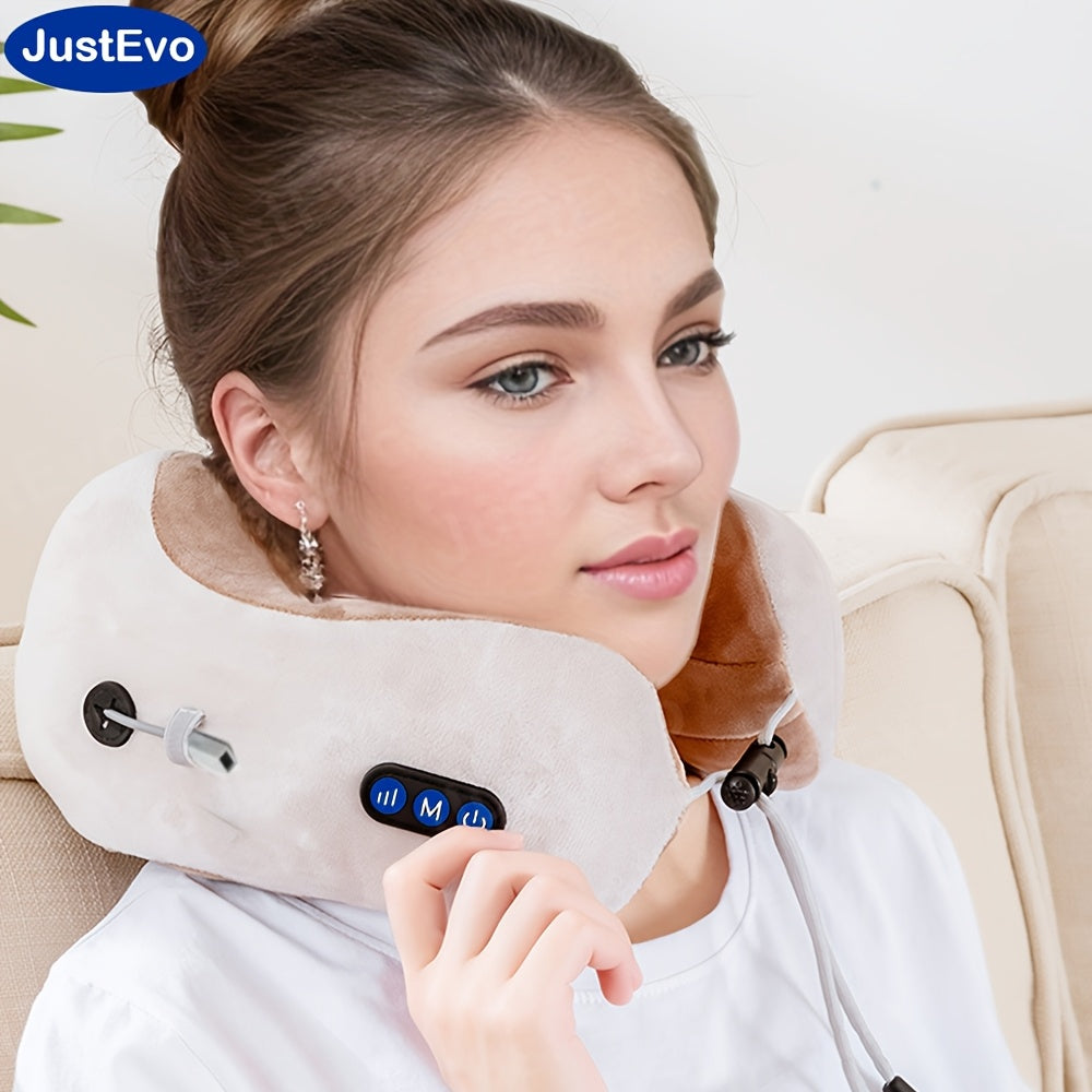 Erkin odamlar uchun bo'yin massaj yostiqchasi, uy, ofis va sayohat uchun ko'p funksiyali dizayn.