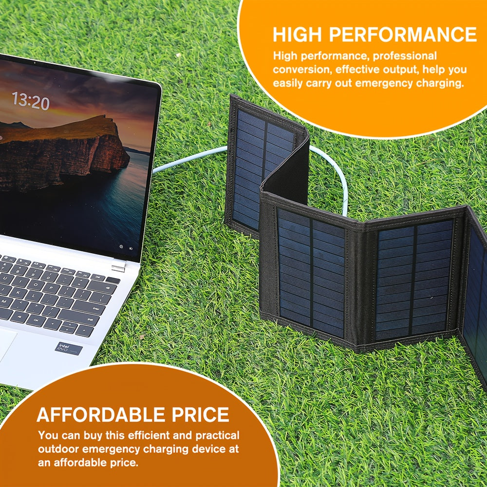 Portable Foldable Solar Charger Panel 35W Monocrystalline Silicon for Camping and Travel