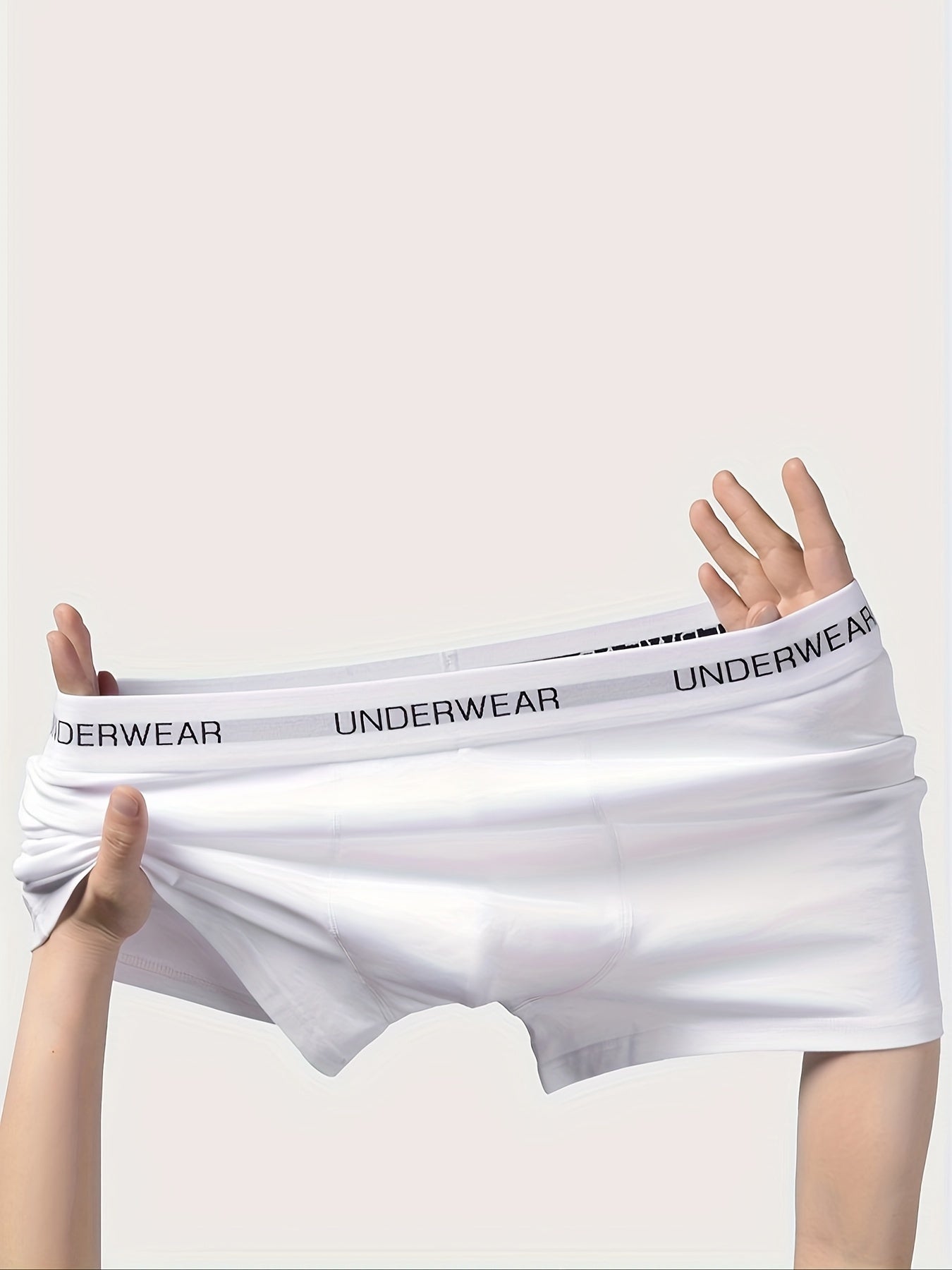 Men's Cotton Boxer Briefs Breathable Stretch Solid Color Pack of 5