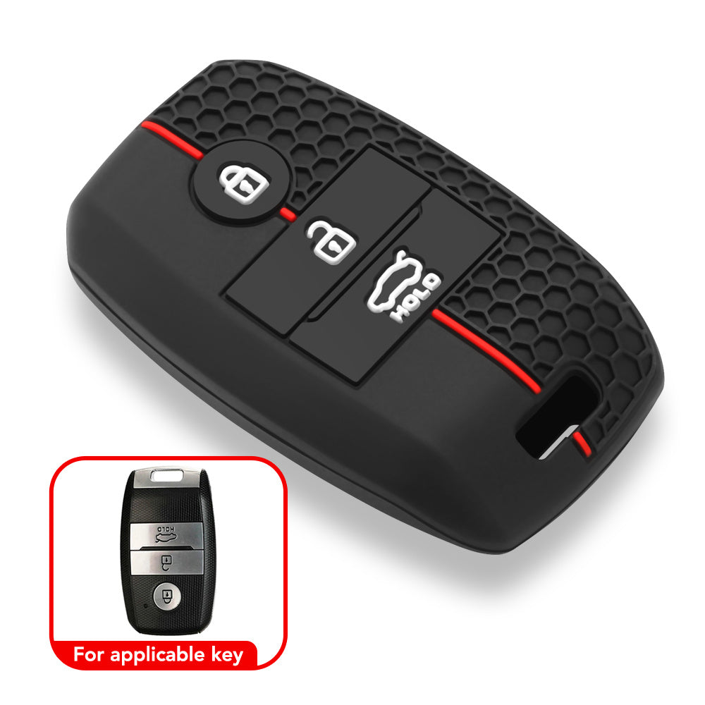 Smart Silicone Car Key Case Cover for Kia Vehicles with 3/4 Buttons