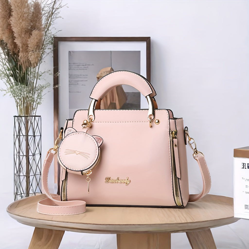 Usmonli ayollar uchun xushbichim xat yozish sumkasi, sozlanadigan tasma va katta sig'imga ega, mustahkam rangda, naqshsiz.