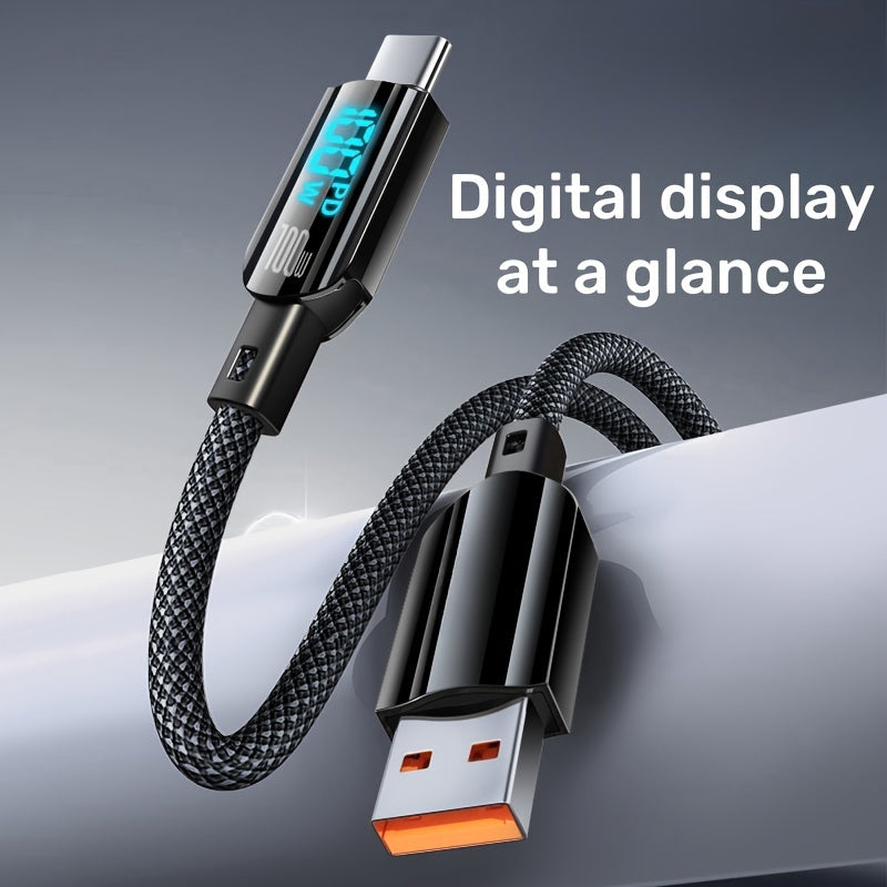 Tez zaryadlash imkoniyatiga ega, real vaqt rejimida raqamli ko'rsatkichga ega to'quv ma'lumotlar kabeli, yuqori tezlikda uzatishni qo'llab-quvvatlaydi, 100W USB-A dan Type-C ga va 60W Type-C dan Type-C ga, turli interfeys variantlari bilan.