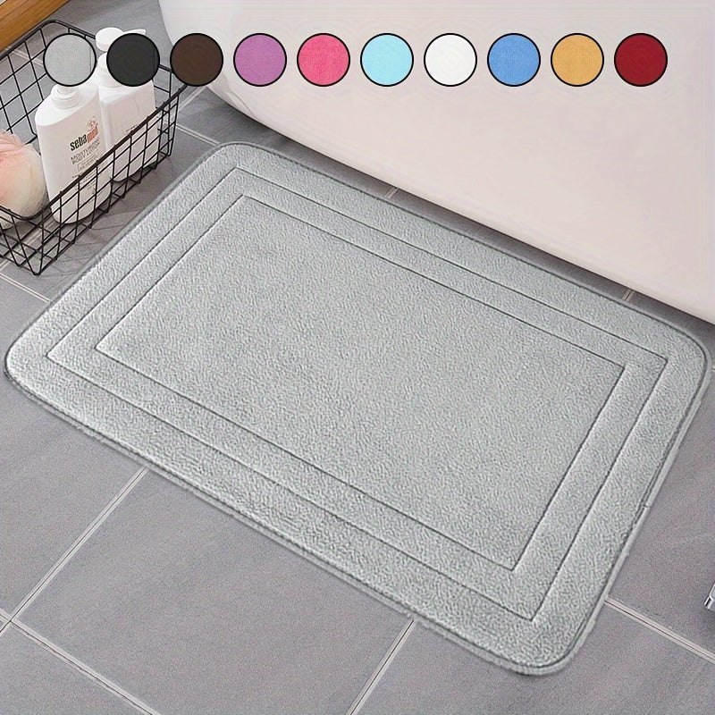 Non-Slip Memory Foam Bath Rug to'plami 1 dona - Tez quriydi, mashinada yuvish mumkin, yumshoq va qulay hammom aksessuarlari