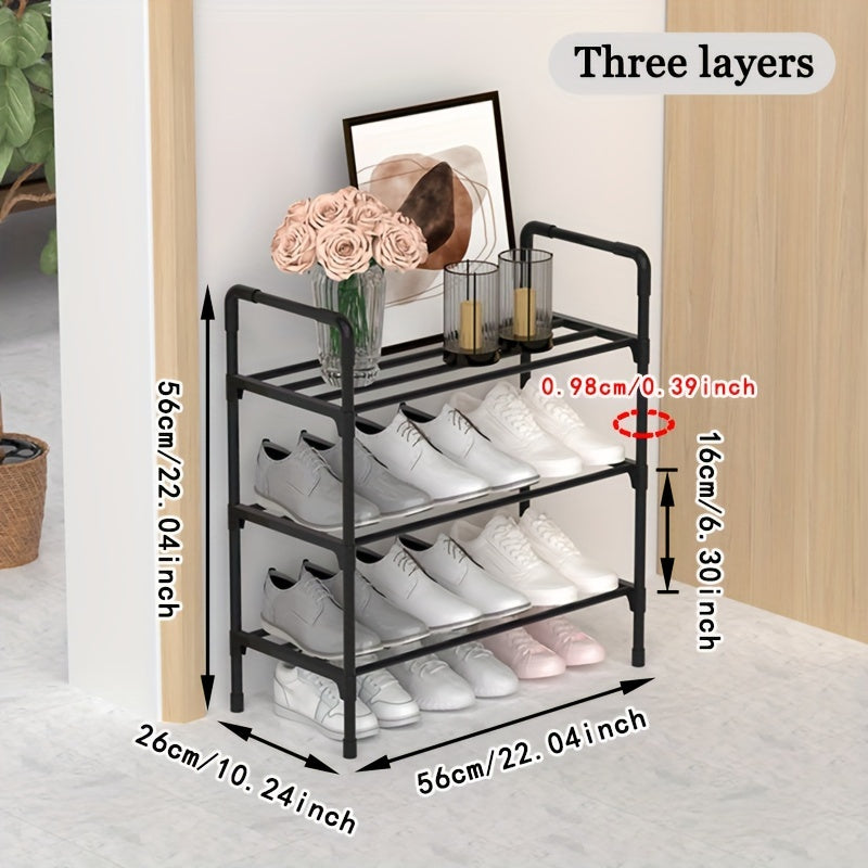 Multi-Layer Metal Shoe Rack for Entryway and Bedroom Storage