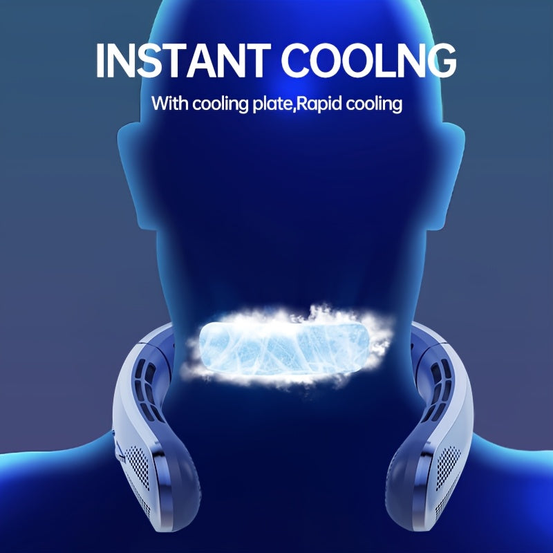 2024 Yangi Model Aqlli Moslashuvchan Bo'yin Ventilatori Type-C Tez Zaryadlash LED Ko'rsatuv Bladeless