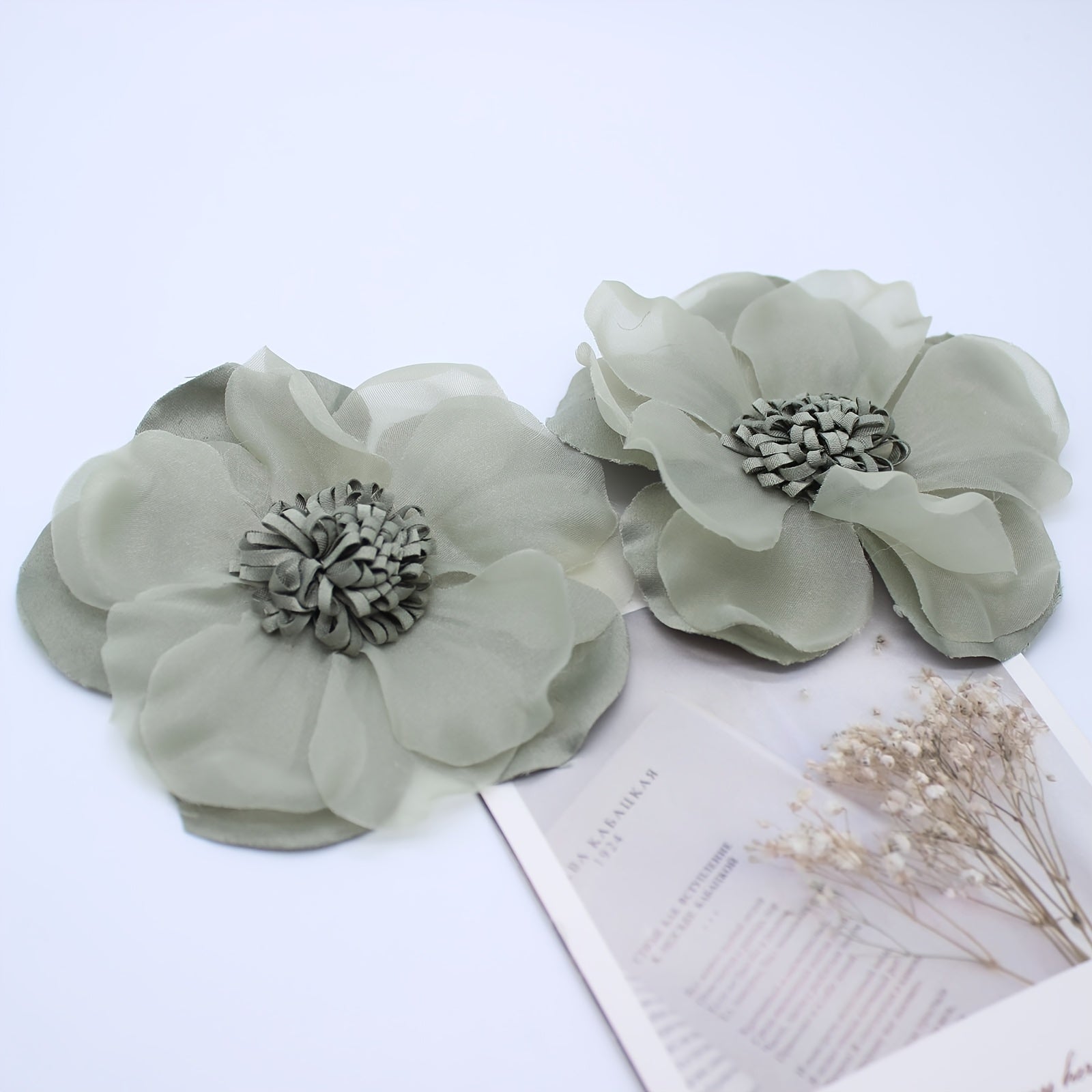 Women's Removable Floral Shoe Clips with Multi-Color Camellia Design