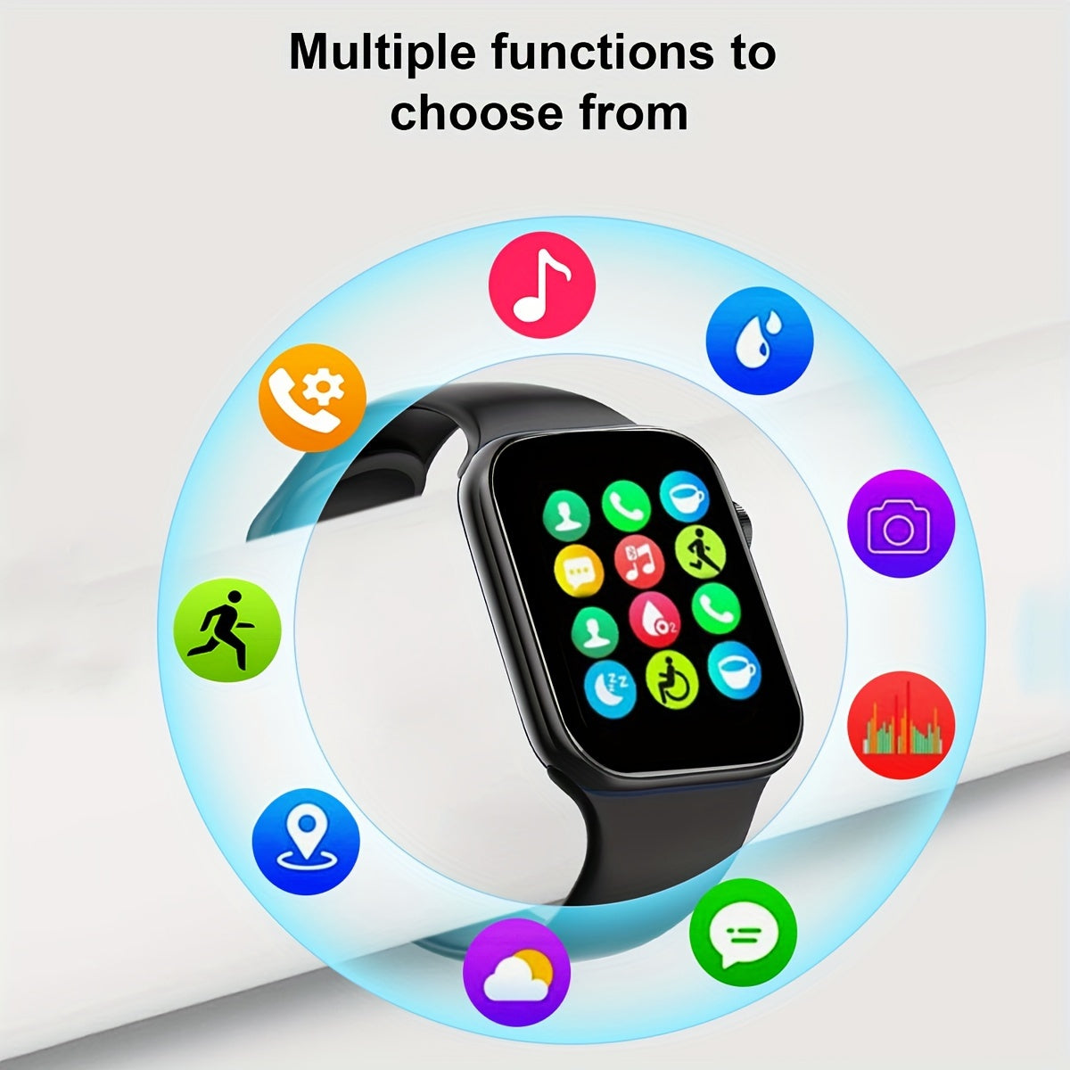 Men's Smartwatch with HD Touch Screen Wireless Connectivity Weather Forecast Call Function Stopwatch USB Charging