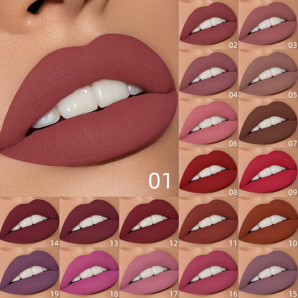 Brillo de labios mate hidratante para mujer Misty Velvet Lip Glaze 19 colores