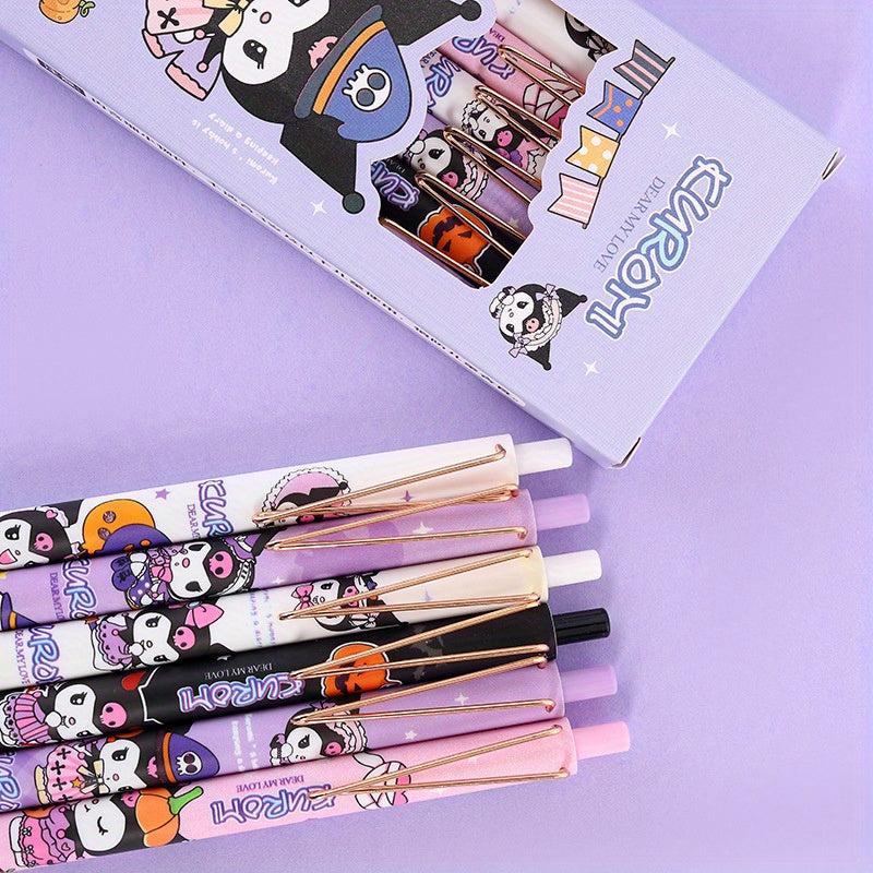 Gel Pen Set with Bright Metal Clip Ergonomic Design Black Ink for Office and Creative Use