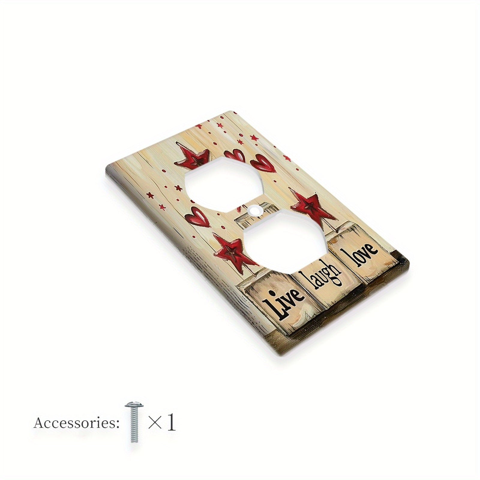 Rustic Star Design Light Switch Panel for Bedroom Bathroom Living Room 1 or 2 Switches