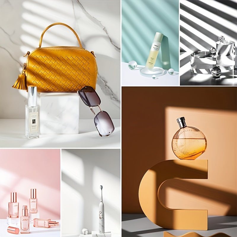 Photography Backdrop Kit with 16 Patterns and 10 Cardboard Photo Boards for Food Jewelry Mini Items