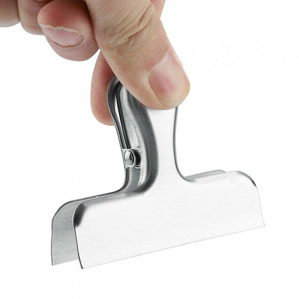 Мини-зажим из нержавеющей стали для герметизации продуктов, долговечное металлическое покрытие, идеально подходит для хранения продуктов