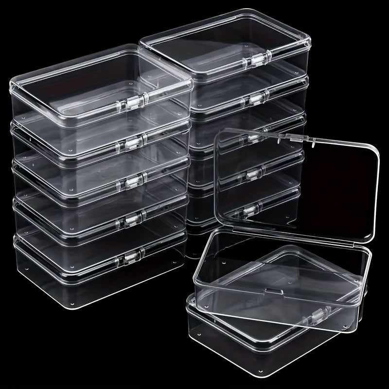 Clear Plastic Storage Box for Jewelry Hair Clips Nail Art Crafts and Hardware